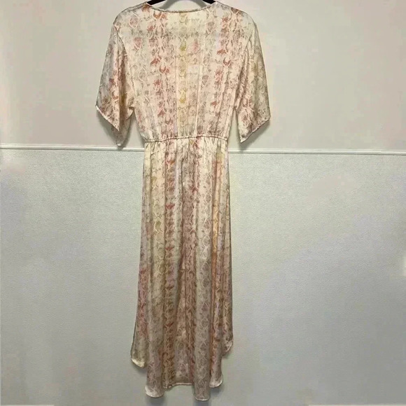 Andree Women’s Dress, Size S, Orange & Cream High low - Picture 2 of 8